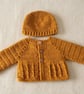 Unisex baby gift set- cardigan and matching hat