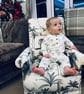 Child's Chair Fryetts Tatton Animals Fabric Foxes Rabbits Beige Grey Armchair  - Image 8
