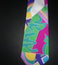 multicoloured block  design silk screen print tie 9.5cm, free shipping B4 - Image 3