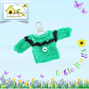 Turquoise and Navy Striped Jumper to fit the Little Hug Dolls