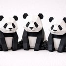 Handmade Origami Panda Bear Figurine