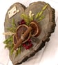 Rustic Christmas Heart Wall Decoration. Wooden Dear Santa Postcard Wall Decor  - Image 5