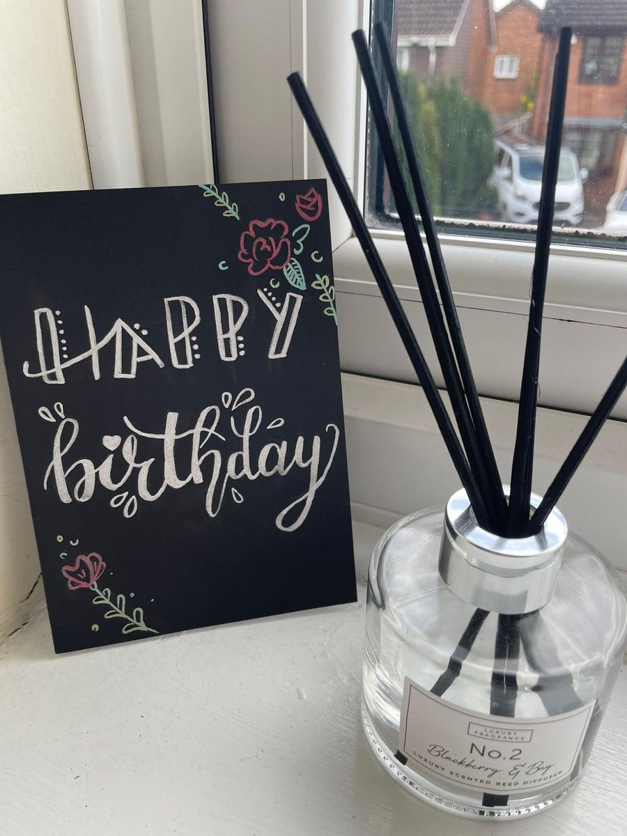 hand lettering birthday card Folksy