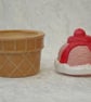 Small ceramic Strawberry Ice Cream Summer Food Beach Jewellery Trinket Box. - Image 2