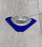 Recycled Aluminium Drink Can Base, Sparkle Blue Acrylic Shape Necklace Pendant - Image 4
