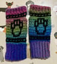 Handmade Paw Print Fingerless Gloves - Image 1