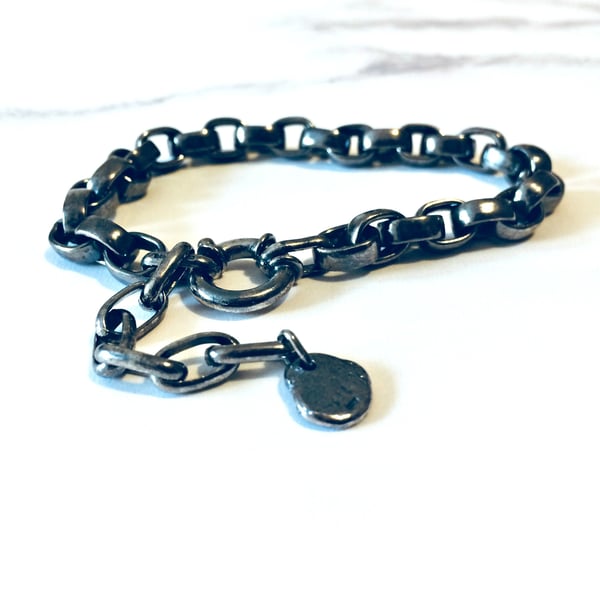 'Cassius' chain bracelet for men  - chunky bracelet - chunky jewellery - Silver