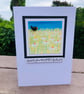 Blackbird in a Daisy field, Wishing you a very Happy Birthday Card - Image 1