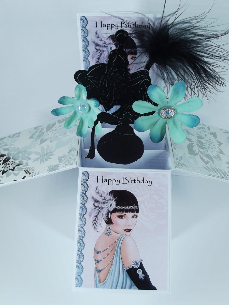 Ladies Art Deco Birthday Card