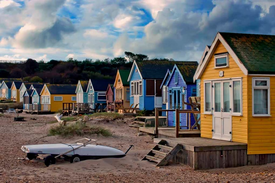 Beach Huts Hengistbury Head Dorset England Photograph Print
