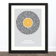 Made in Manchester A3 Typographic Art Print - Folksy