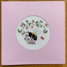 Bee Cross Stitch Card