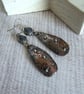 Earrings, Sterling Silver and Copper Droppers with Sodalite Gemstones - Image 3