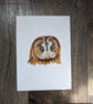 Tawny Owl Portrait Painting 