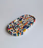 Rainbow Splatter Tray, Handmade Jesmonite Catch-All Dish - Image 2