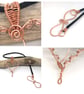 Copper Heart Pendant Necklace with Crystal Beads - Image 3