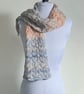 18.Handknitted Horseshoe Lace Pattern Scarf. Hand Spun Wool And Silk.. - Image 2