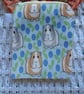 Cute Blueberries Guinea Pig Flowers Purse or Card Holder Cotton 