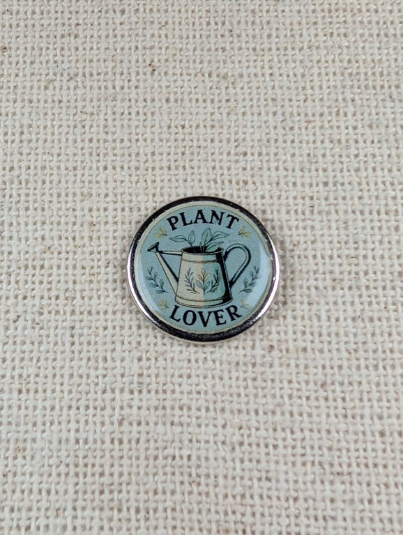 Plant Lover - Garden themed Badge - Large Resin Topped Pin Badge