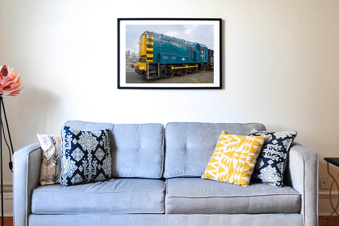 Locomotive 08359 Photo Print – British Diesel Electric Railway Engine Wall Art