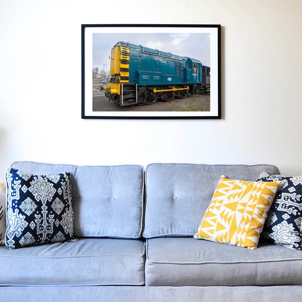 Locomotive 08359 Photo Print – British Diesel Electric Railway Engine Wall Art