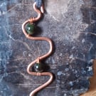 Handmade copper wire pendant 