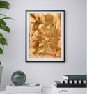 Derelict - mixed media on a4 paper