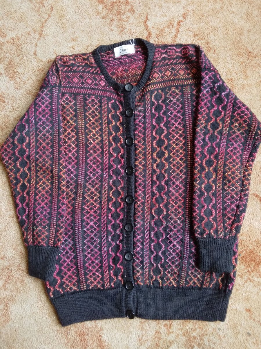 Black fairisle cardigan