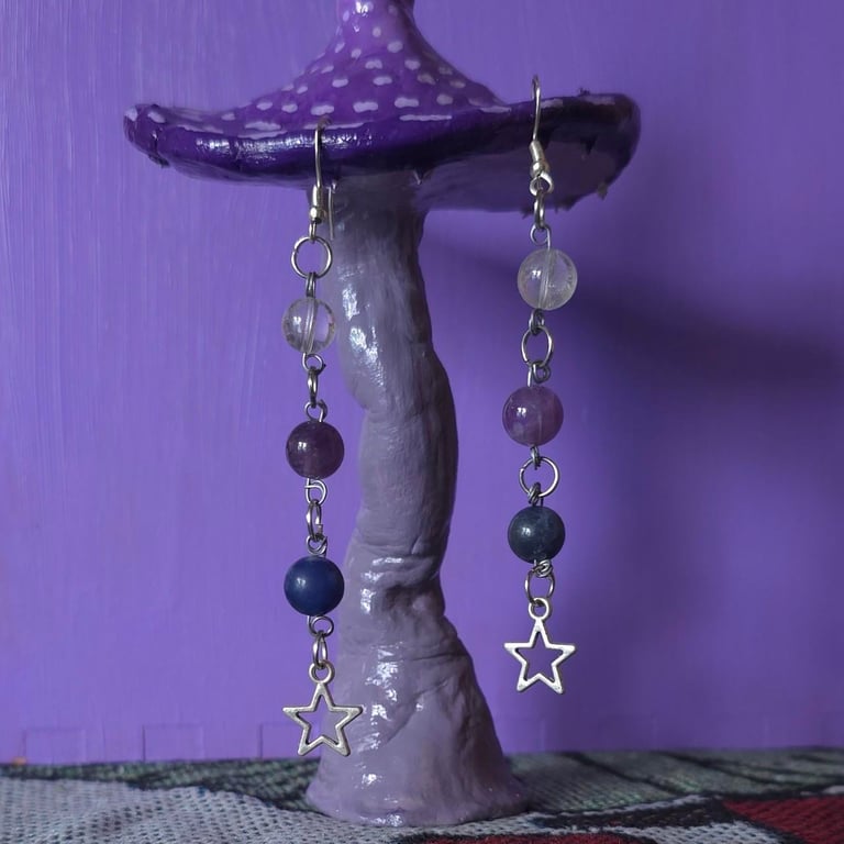 Whimsical star earrings 