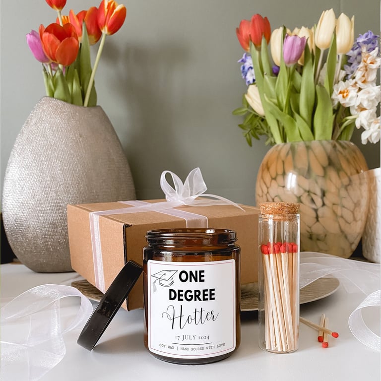 One Degree Hotter Graduation Gift, Funny University College Graduation Gift