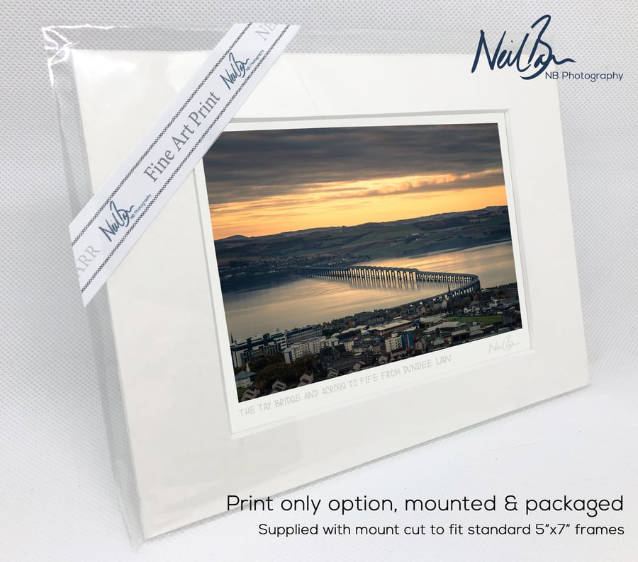 The Tay Bridge from Dundee Law, Scotland - A6 (7" x 5") Unframed Print