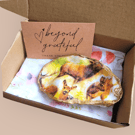 Deer Decoupage Shell Trinket Dish 