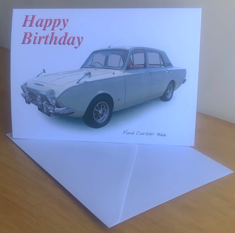 Ford Corsair 1966 - Birthday, Anniversary, Retirement or Plain Card