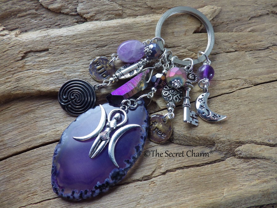 Goddess Hecate Loaded Bag Charm, Purse Charm, Keyring Keychain OOAK