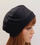Black cotton beret, little French beret for women, unlined hat - Image 3