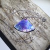 Coloured Titanium Fan Shaped Pendant  - UK Free Post