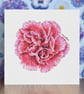 Carnation Blank Floral Card - Image 1