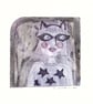 Night Time Cat Girl - Collagraph Print - Image 1