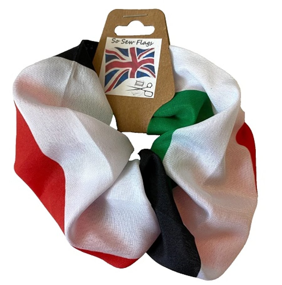 Kuwait Kuwaiti Flag Hair Scrunchie Scrunchies Accessory Band Elastic