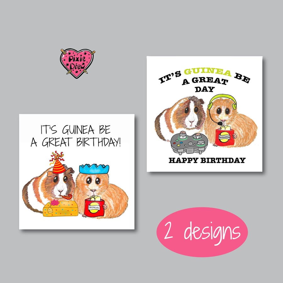 Guinea pig funny birthday card