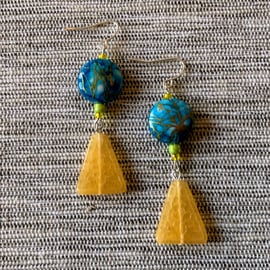 Blue & Yellow Summer Earrings