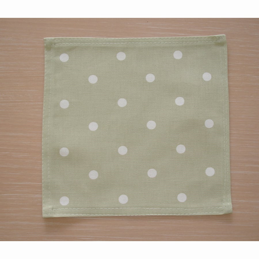 Small 36" Square Polka Dot Tablecloth Sage Green Spots Coffee Picnic Table Decor