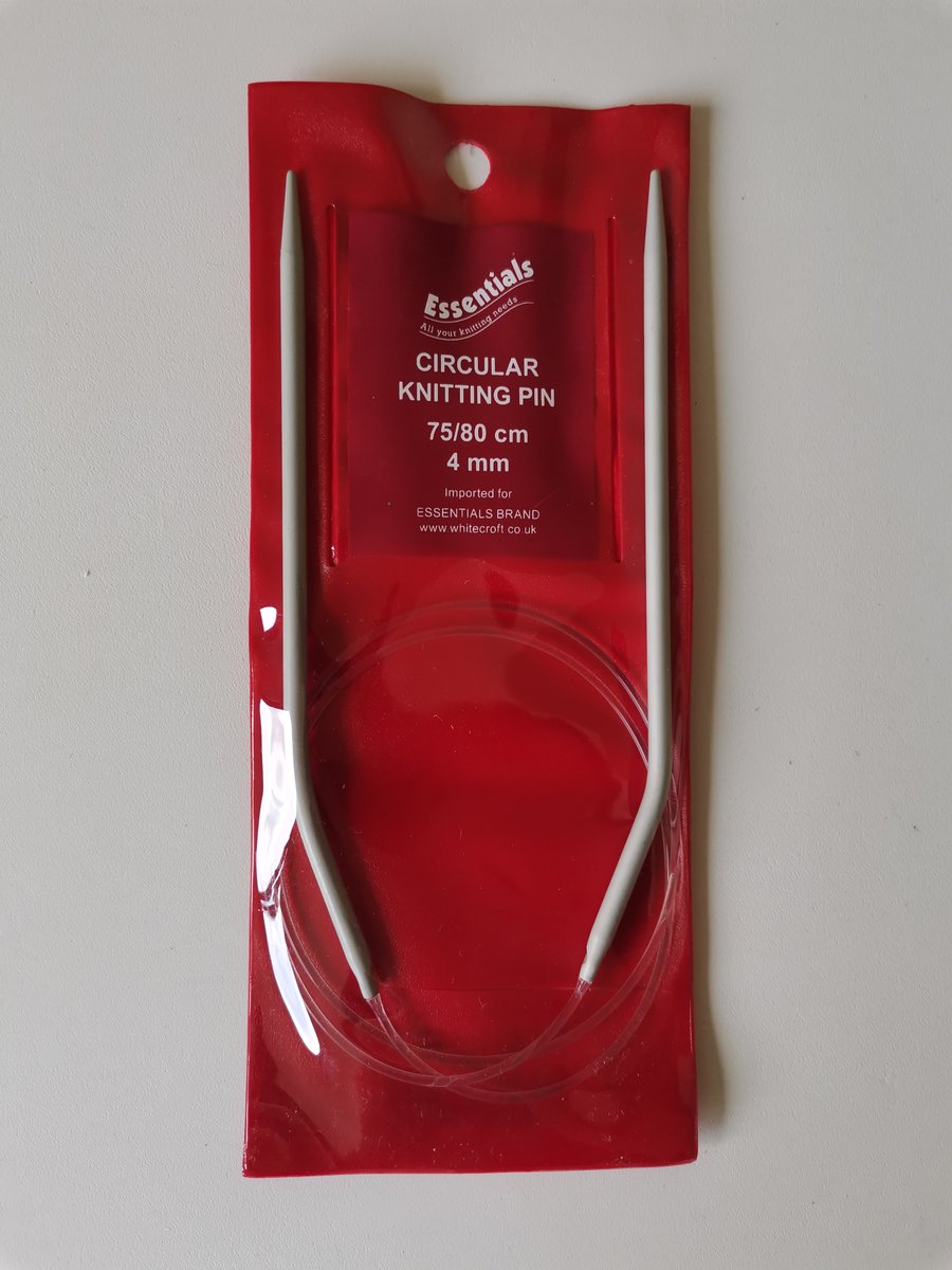Essentials 4mm Circular Knitting Needles, 80cm Long Circular Needles