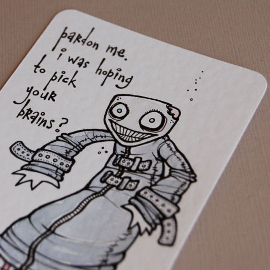super polite zombie (mini art card/aceo)
