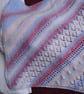 Small Hand Knitted Decorative Baby Blanket In Multi Colour Yarn (R874) - Image 2