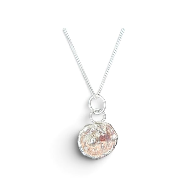 Sterling Silver Oyster Necklace- Water Cast - 16" - Beautiful