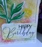 Embossed sunflower Happy birthday card - Image 6