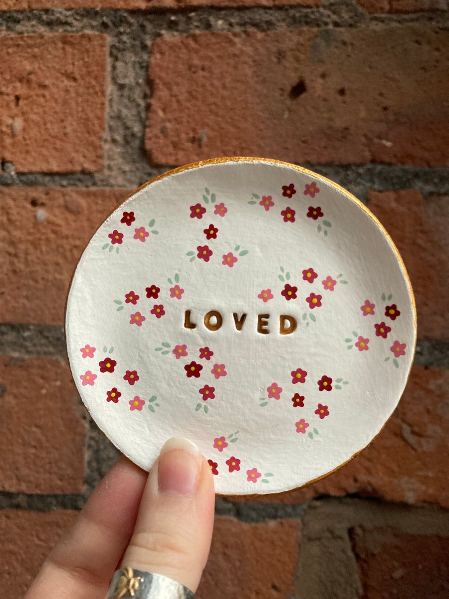 Floral Cluster Personalised Trinket Dish - Personalised - Trinket Dish - Floral