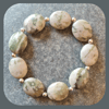 Unique Peace Jade and Sterling Silver Stretch Bracelet