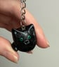 Handmade Black Cat Keyring